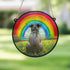 Staffordshire Bull Terrier Grey Rainbow Bridge Stained Glass Effect Suncatcher